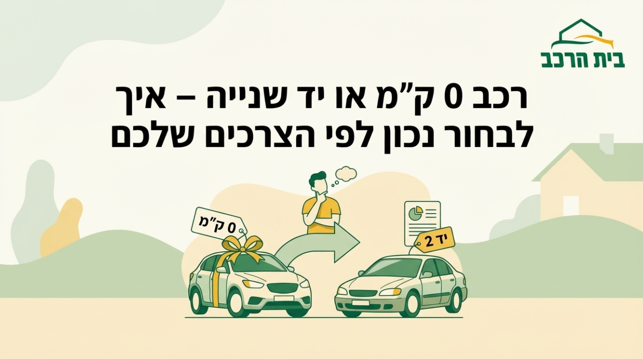 רכב 0 ק״מ או יד שנייה איך לבחור נכון לפי הצרכים שלכם